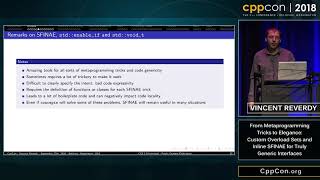 CppCon 2018: Vincent Reverdy “Custom Overload Sets and Inline SFINAE for Truly Generic Interfaces” screenshot 5