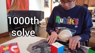 My 1000th Official Solve! (12.89 3x3 single)