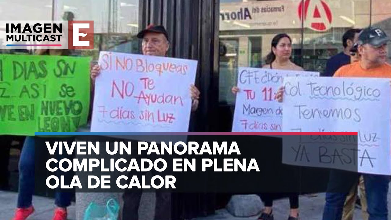 Bloqueos y protestas en Nuevo León por falta de luz y de agua - YouTube