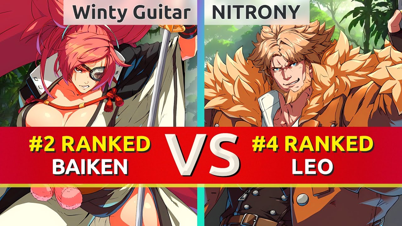 GGST ▰ Winty Guitar (#2 Ranked Baiken) vs NITRONY (#4 Ranked Leo). High Level Gameplay