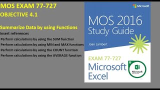 Microsoft Excel MOS EXAM 77-727 - Objective 4.1 in URDU / HINDI