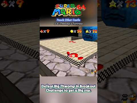 Super Mario Peach Other Castle 64: Thwomp's Fortress #BigThwompBreakoutChallenge