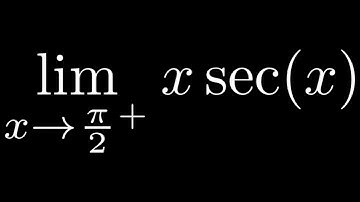 How to Compute a One Sided Limit with a Secant Function