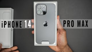 Iphone 14 Pro max Space Black Unboxing ASMR with spigen phone case and spiegen screen protector