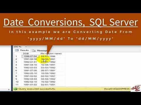 Video: Cum pot obține data în format zz mm aaaa în SQL?