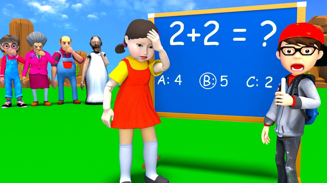 Scary Teacher 3D vs Squid Game 2 Be a Wise Mathematician Choose the Correct Result 5 Times Challenge
