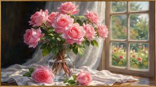 Pink Roses Frame TV Art 4K screenshot 3