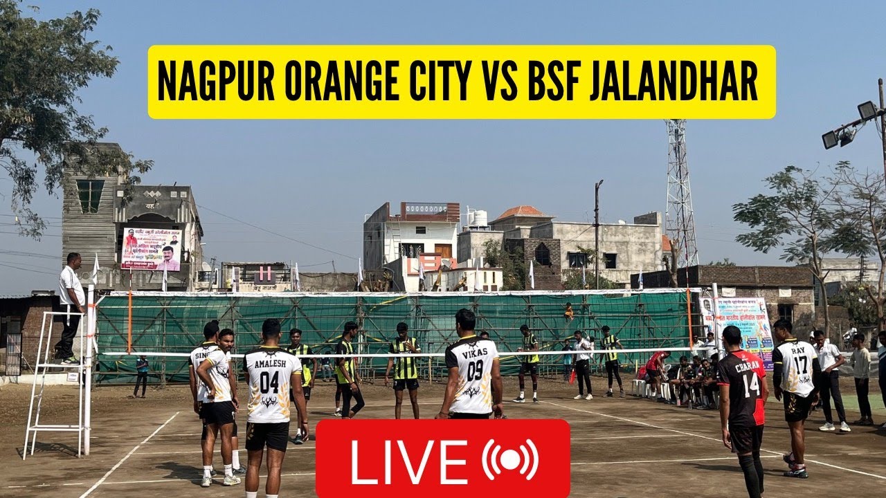 Nagpur Orange city Vs BSF Jalandhar volleyball live|Quarter final 4|All india tournament benoda mah