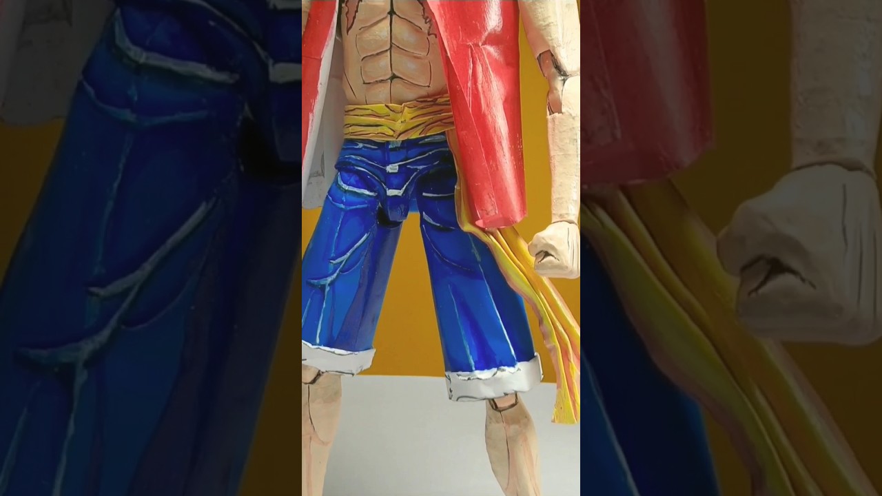 How to make paper action figure  Monkey D luffy 