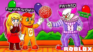 ¡EL SECRETO DEL PARQUE DE ATRACCIONES EMBRUJADO DE ROBBLOX! 🤡🔪 😭| SRGATO Y FLORCITA10 EN ROBLOX