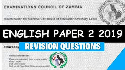 English Paper 2 Revision Questions |2019|