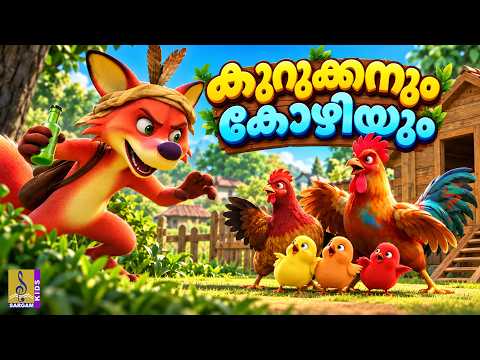 🐔 കോഴിയെ പിടിക്കാൻ വന്ന കുറുക്കന് എന്തുപറ്റി? 😱😂 | Malayalam Kids Cartoon | Stories In Malayalam