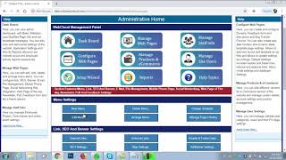 Web Cloud | Menu Settings | How to  Edit Menu in Web Cloud