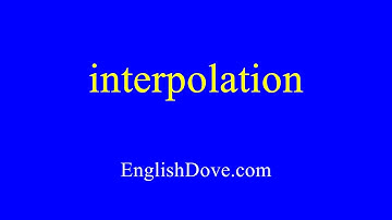 How to pronounce interpolation in American English