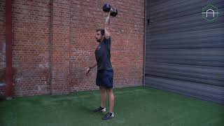 Single Arm Hantel Hang Muscle Clean \& Push Jerk - GYM PROJECT Demo Movement