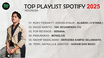 TOP HITS SPOTIFY 2025 | RIZKY FEBIAN - ALAMAK 9 NYAWA ( LIRIK )