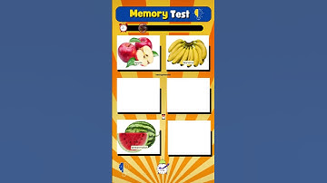🍉 Test Your Memory: Fruits Edition! 🍌🍓 Can you remember where each fruit was placed?