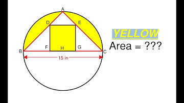 Can You Find the Yellow Area Inside this Circle? Test Your Math Skills Part 30