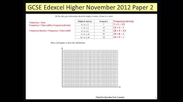 GCSE Edexcel Higher November 2012 Paper 2 Q24