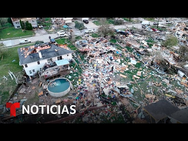 Reportan tornados en Kansas y Misouri y se calculan los daños en otros estados | Noticias Telemundo