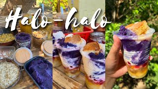 Cold and sweet dessert cravings in the farm with the family | Halohalo  | Kusinela