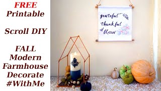 Free Printable & DIY Tutorial for Modern Fall Farmhouse Scroll MomDas Life Handmade