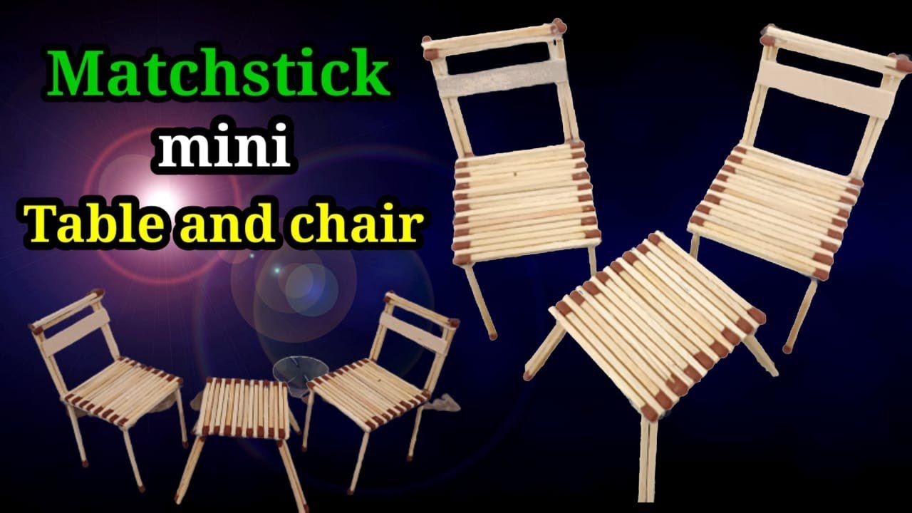 Diy mini table and chair with match stick | match sticks easy crafts | craft ideas | craft 2023