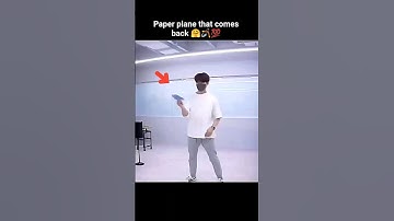 How to make boomerang plane 🤗🪃 , best returning paper airplane tutorial #shorts #craft #paper