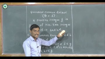 B.Sc (Math) || Topic: Greatest common divisor|| By Prof. Gawali U.B.