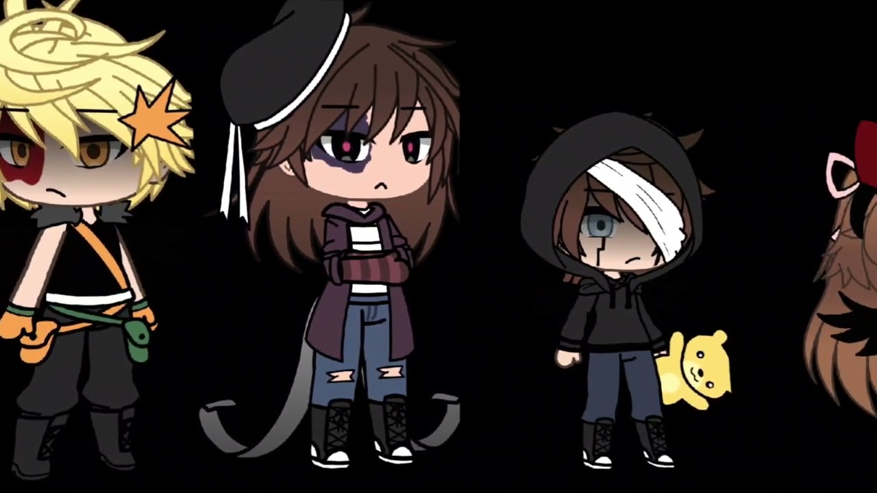 Gacha life Afton kids vs Gacha club Afton kids (Wanted to add Bakugo for fun since he's chilling)