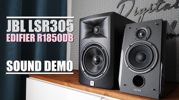 Edifier R1850DB vs JBL LSR305  ||  Sound Demo w/ Bass Test