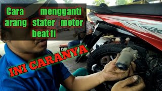 how to replace the starter carbon on a Beat FI motorbike