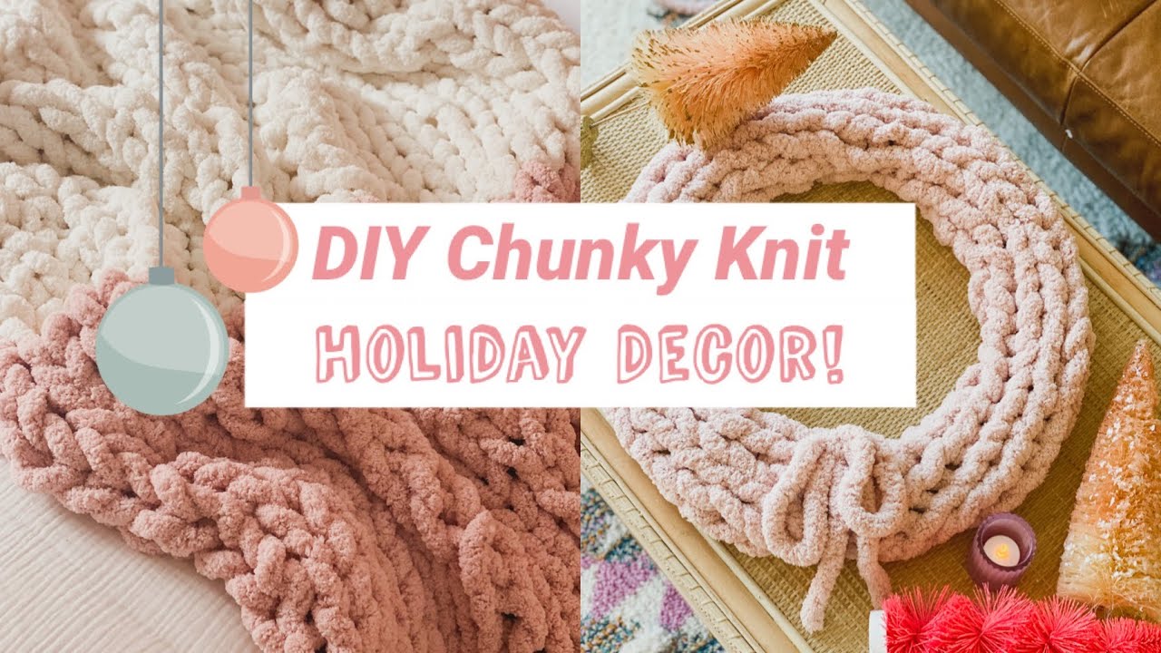 Hand Knit Chunky Yarn Tree-DIY · Just That Perfect Piece