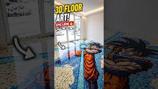 Ghar ke Floor par Goku 😱 | 3D Floor Art ka Jadu 🔥#ai #floortransformation #floorart #gokuart #viral