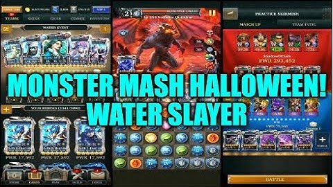 Legendary Game Of Heroes: Monster Mash Halloween Event + GVG Testing! (Water Slayer)