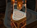 Gemstone Mandala Epoxy Triangle Table 💎 Beautiful Transformation!