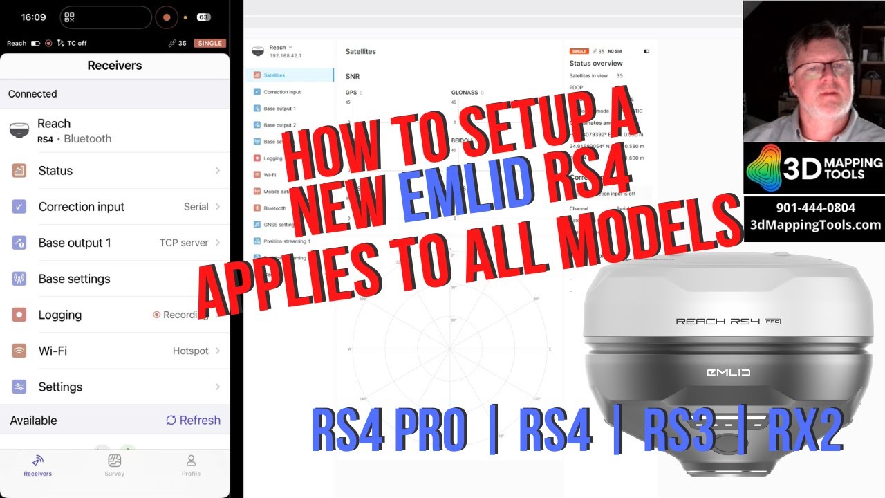 Emlid RS4 and RS4 Pro - New user setup guide.  Includes guide to setup FREE Emlid Caster service.