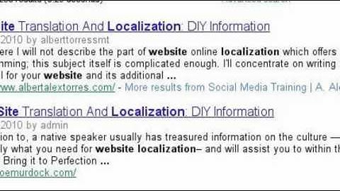 Website localisation...