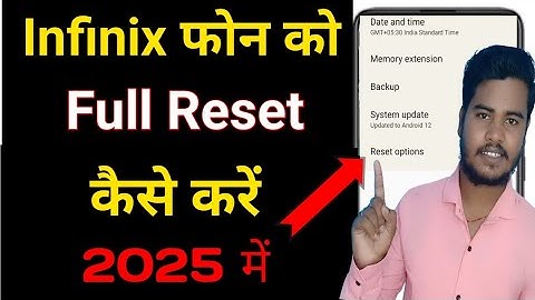 Infinix Mobile Ko Full Reset Kaise Kare 2025 Me || Infinix Phone Reset Kaise Karen