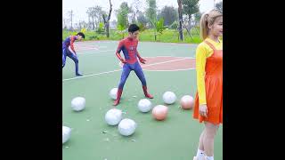 #shorts Sprider-Man In Real life SQUID GAME Balloon Hard Challenge