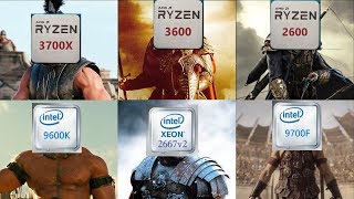 AMD vs Intel: Ryzen 3600 vs 9600k vs 9700f vs 3700x vs 2600 vs xeon 2667v2