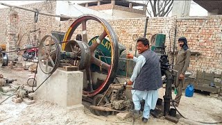 Biggest huge machine diesel engine big power and high speed running || Hugh 35hp power diesel engine