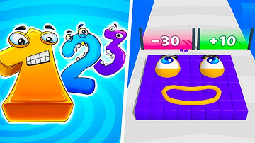 Merge NUMBERJACK Run  | Number Blocks  - Merge Battles Gameplay (Part 1)