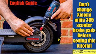 How To Change Xiaomi Mijia 365 Scooter Brake Pads  English Guide Step By Step