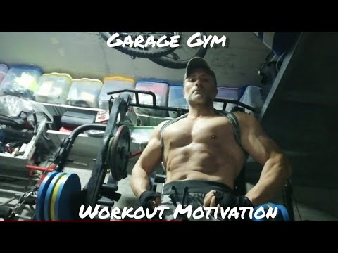Workout motivation by Warmachine bodybuilding, Garage Gym, music "monster" by Skillet