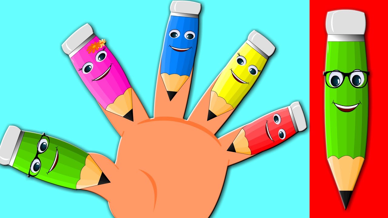 Finger Family Pencils Nursery Rhymes For Kids And Childrens YouTube