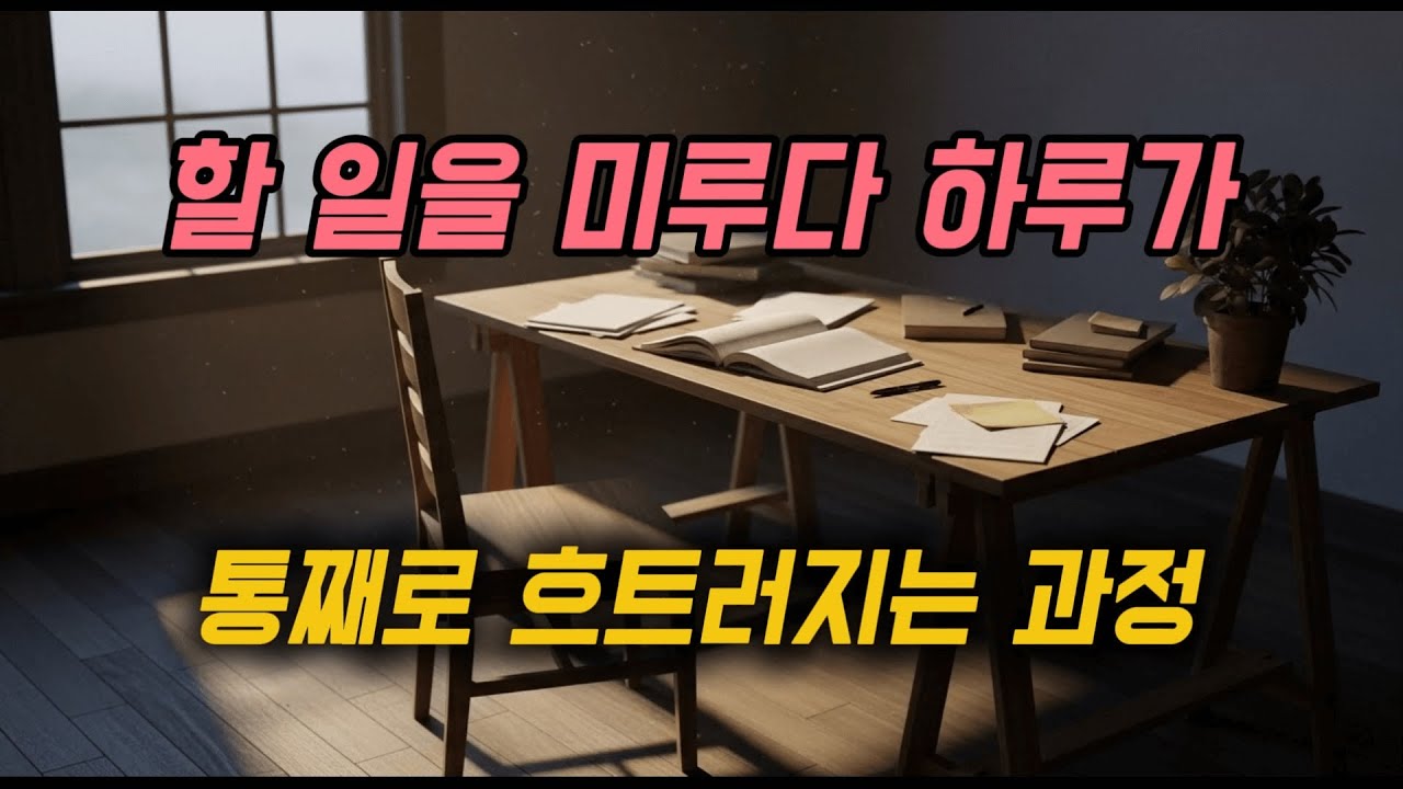 할 일을 미루다 하루가 통째로 흐트러지는 과정
