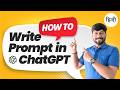 How to Write Effective Prompt in ChatGPT - Prompt Writing | Tech Classroom by Prof. Ravi Patel