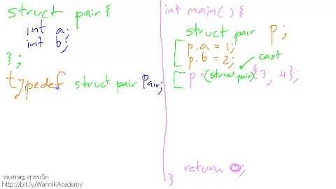 [c] การใช้ typedef struct