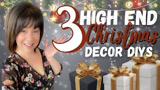 3 HIGH END Christmas Decor DIYs for CHEAP!! | Easy High End Christmas projects